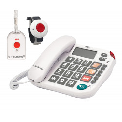 PRO+(G-TELWARE®)(Weltneuheit) Silence SOS Technik Seniorentelefon Notruf 2025er/ SOSParam.einstellb.