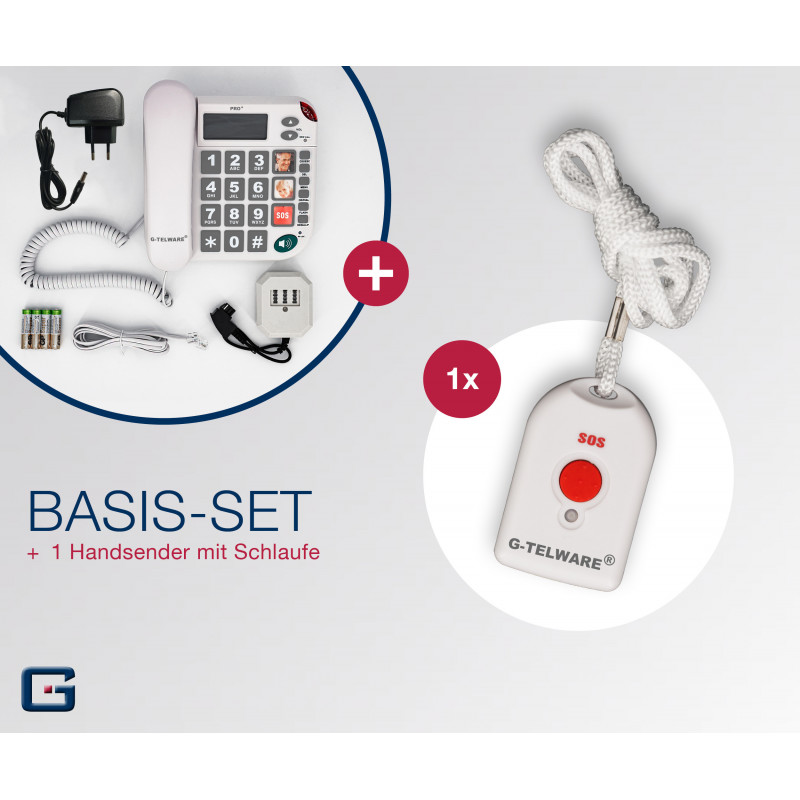 PRO+(G-TELWARE®)(Nouveauté mondiale) Silence SOS Technique Téléphone senior Appel d'urgence 2025/ SOSParam.einstellb.