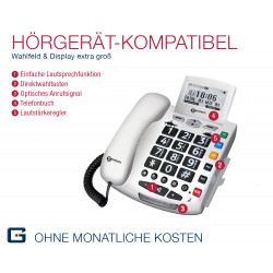 G-TELWARE® (version ELDAT!) 2024 modèle téléphone haut de gamme téléphone avec émetteur radio SOS