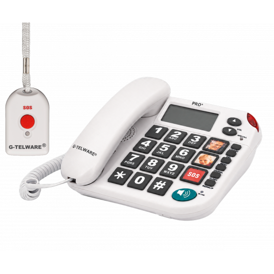 PRO+(G-TELWARE®)(world first) Silence SOS technology senior phone Emergency call 2025s/ SOSParam.einstellb.