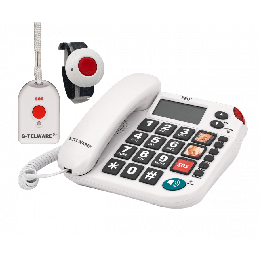 PRO+(G-TELWARE®)(world first) Silence SOS technology senior phone Emergency call 2025s/ SOSParam.einstellb.