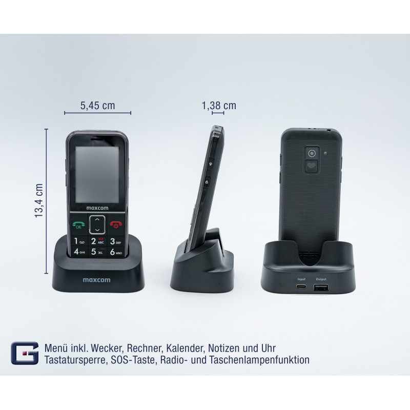 SENIORENHANDY GPS (Firmware 2021!)Notrufarmband Powered by G-TELWARE® Handy,  mit FUNKARMBAND, DEUTSCHES MENÜ