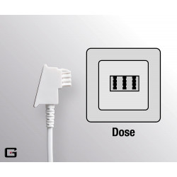 G-TELWARE® Router cable TAE-F on RJ45 (8P2C) Connection cable Compatible with DSL ADSL VDSL Fritzbox Internet router on phone